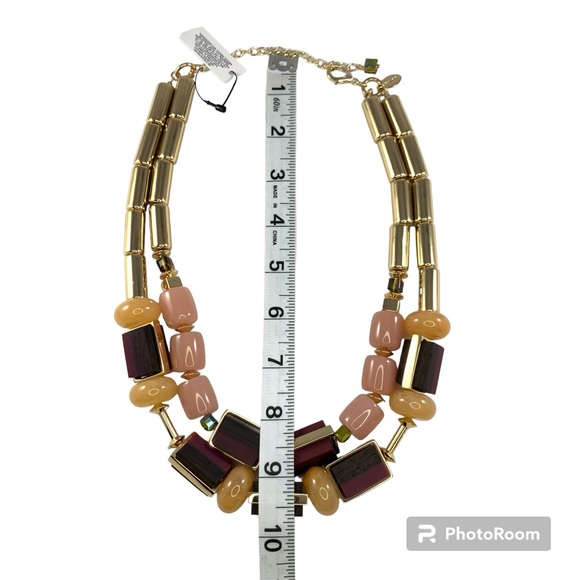 Chico’s Berry Multi strand Goldtone Chunky Statement Necklace NOSZ FL11-22 $85 - Picture 6 of 6